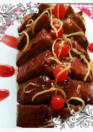 A picture of Honey and ginger glazed pumpkin bread.