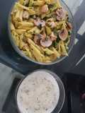 Pasta with homemade white sauce