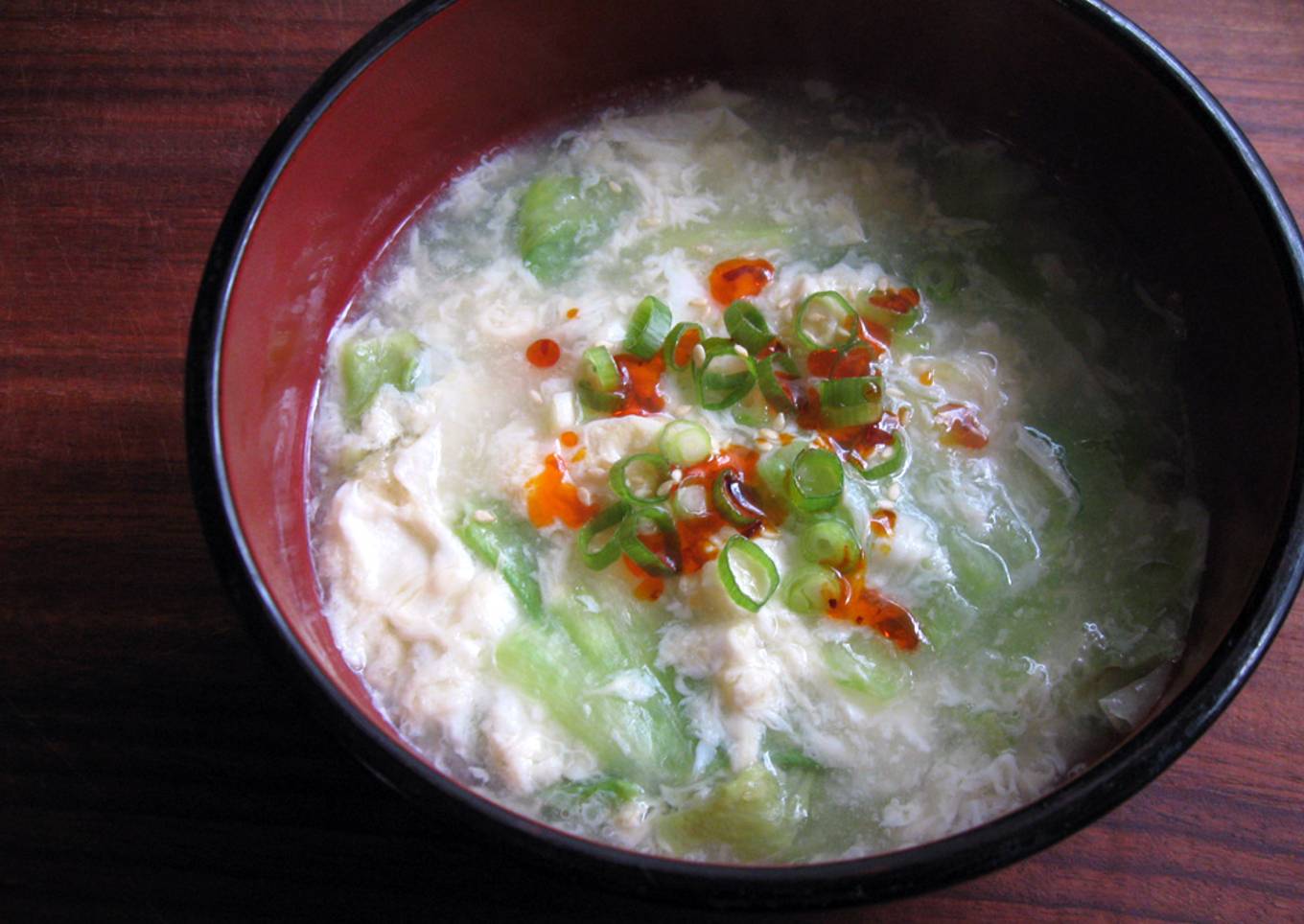 Lettuce & Egg Soup