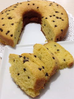 Una foto de Budín de mandarina con chips de chocolate