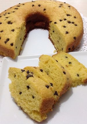 Una foto de Budín de mandarina con chips de chocolate