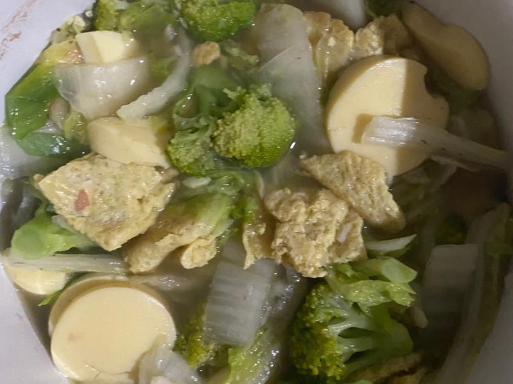 Resep Sop Tofu Sayur Dadar, Enak