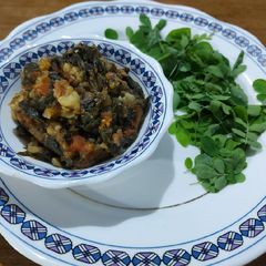 A picture of Moringa leaves sabji.