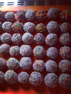 Una foto de Trufas de chocolate con nueces