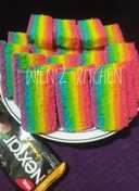 Steam rainbow cake 2 telur