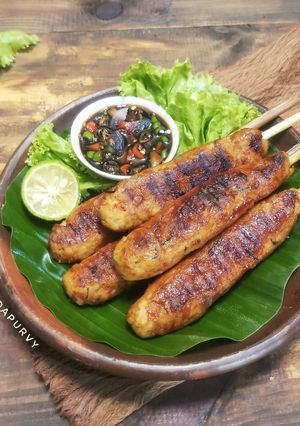Foto resep SATE BUNTEL TEMPE Jamur