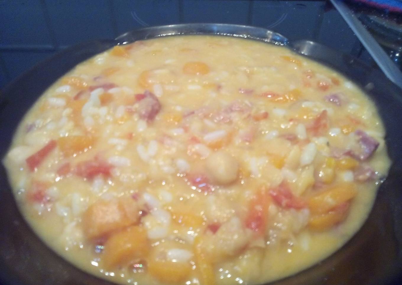 Garbanzos con arroz y chorizo en Thermomix