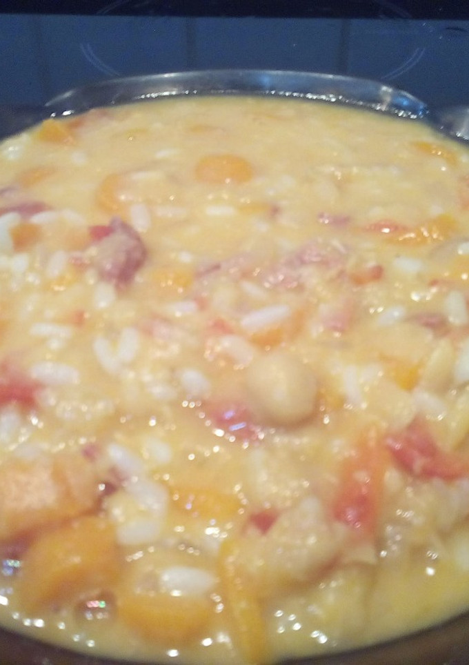 Una foto de Garbanzos con arroz y chorizo en Thermomix