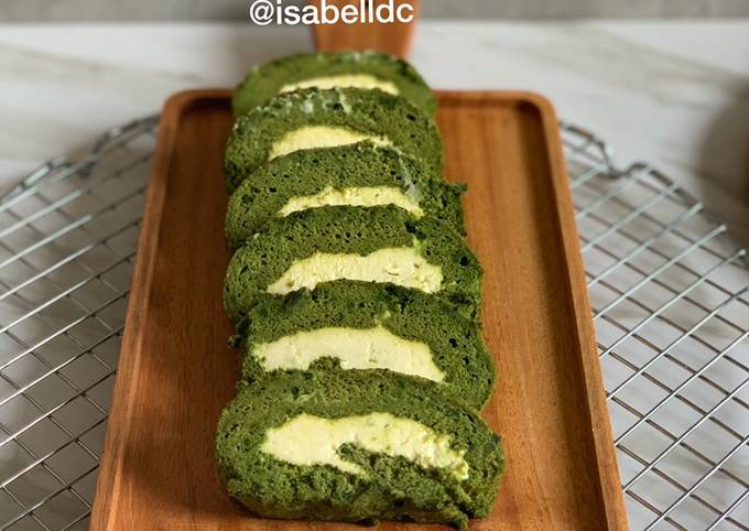 Cara Buat 83. Bolu Gulung Greentea (Gluten Free, NO Refined Sugar) Wajib Dicoba