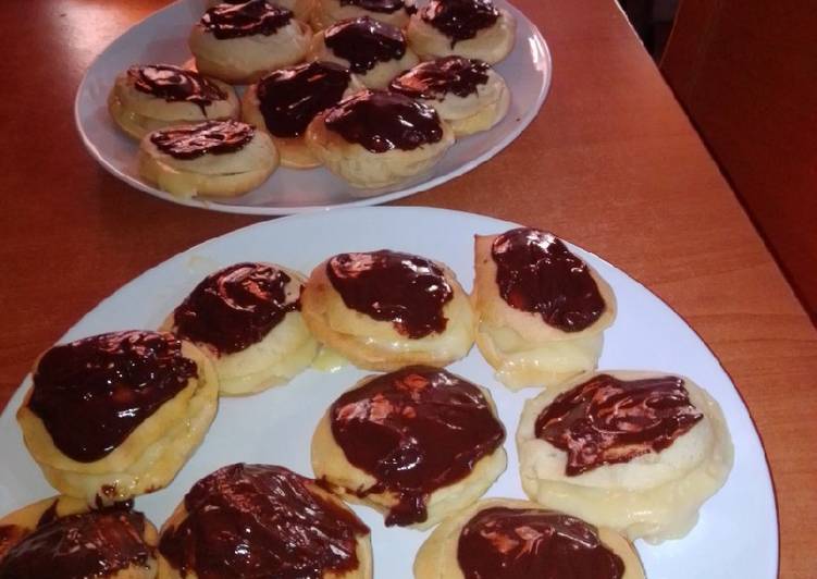 Bocados de crema pastelera en MC