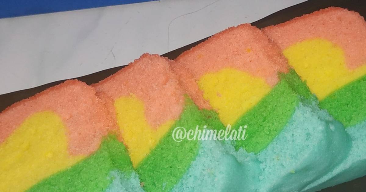 Resep Bolu Kukus Pelangi Oleh Melati Hardison Cookpad