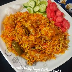 A picture of Karachi Bombay biryani (without meat).