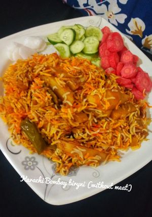 A picture of Karachi Bombay biryani (without meat).