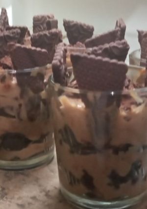 Una foto de Shot de chocotorta