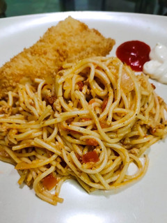 Foto resep Spaghetti & Fish Chips