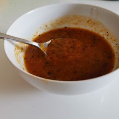 A picture of Roasted tomato soup.