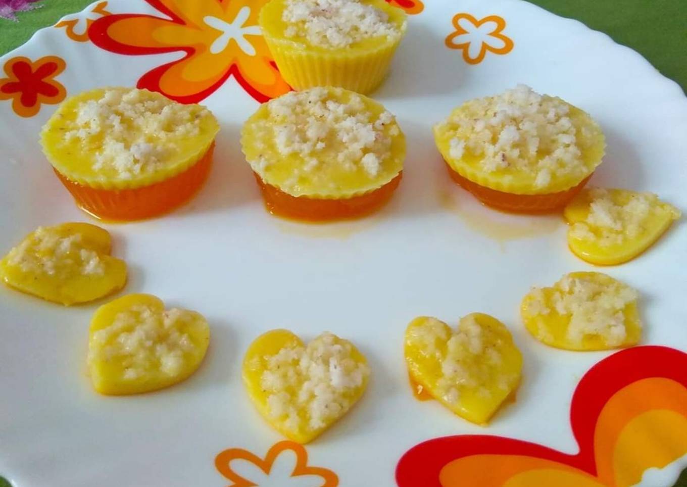 Orange mango pudding