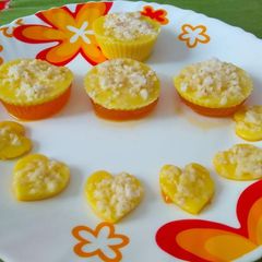 A picture of Orange mango pudding.