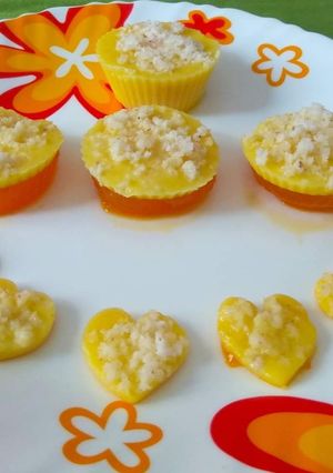 A picture of Orange mango pudding.