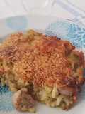 Pasticcio di anellini broccoli e salsiccia