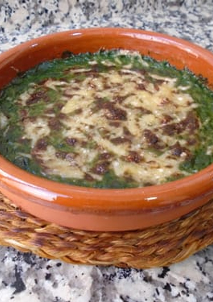 Una foto de Crema de espinacas al roquefort