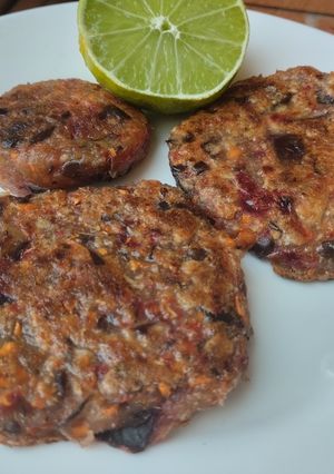 Una foto de Hamburguesas de berenjena😜🥰🤪!!!