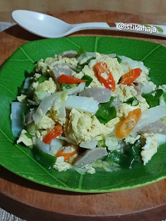Foto resep 665. Orak- arik Telur dan Sawi Putih