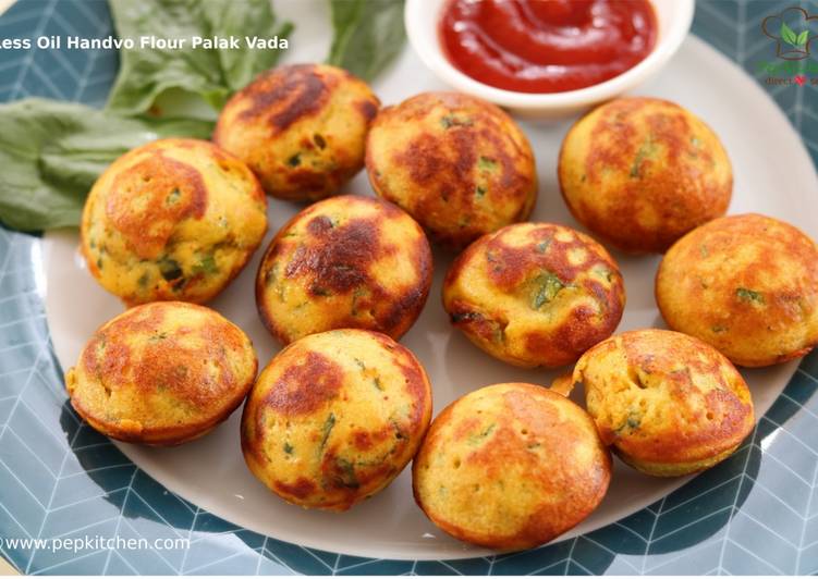 Less Oil Handvo Flour Palak Vada