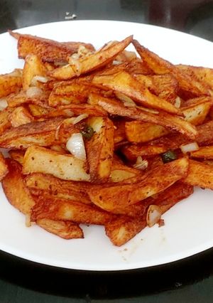 A picture of My Chinese Salt & Pepper Chips #2Flavours #Lunch #Sidedish.