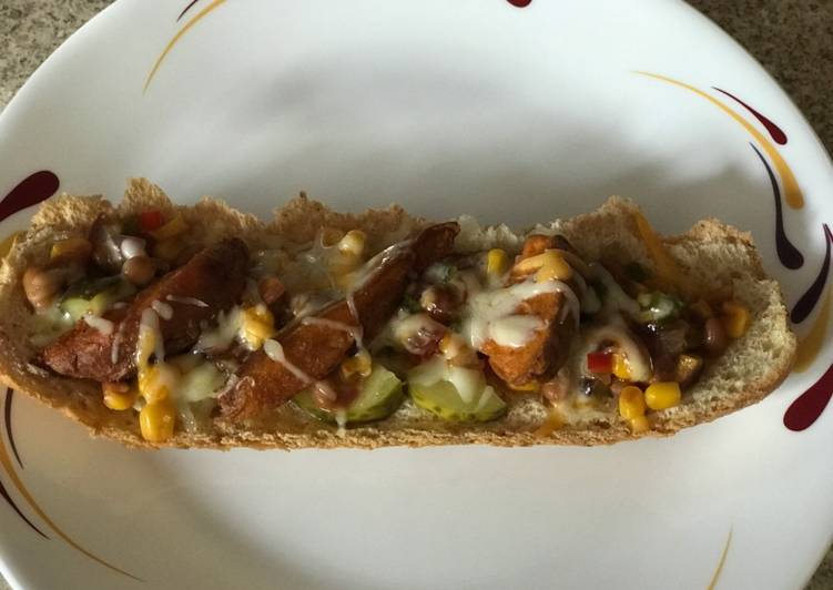 Step-by-Step Guide to Prepare Favorite Baked Beans and chips footlong