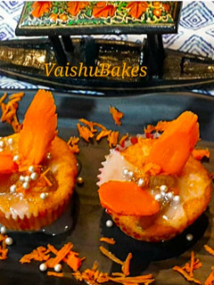 A picture of Gajar Halwa Cup cakes.