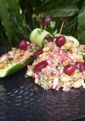 A picture of Sprouted Peanut and Sprouted Sesame Salad.