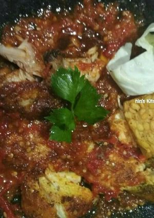 Foto resep Ayam gprek sambal lalap