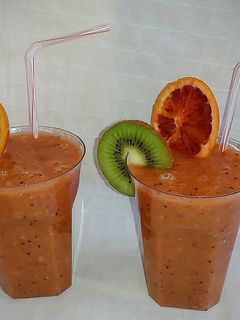 عکسی از دستور اسموتی زمستانه (پرتقال و کیوی)