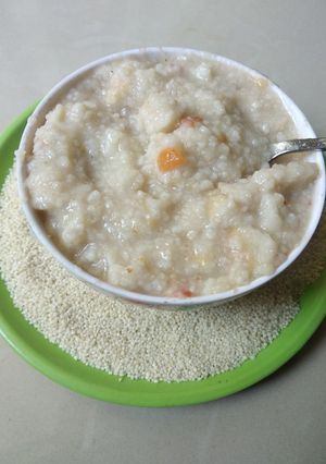 A picture of Kodo millet khichadi.