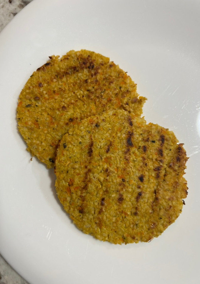 Una foto de Hamburguesas de mijo veganas
