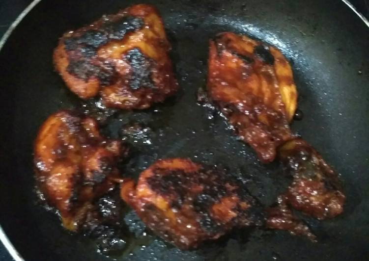 Cara Gampang Membuat Ayam bakar bumbu rujak, Lezat