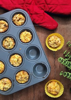 Foto resep Omelette-noodle muffin
