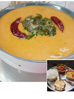 வறுத்து அரைத்த பருப்பு, தேங்காய் சாம்பார் (Varuthu araitha sambar recipe in tamil) செய்முறை முக்கிய புகைப்படம்