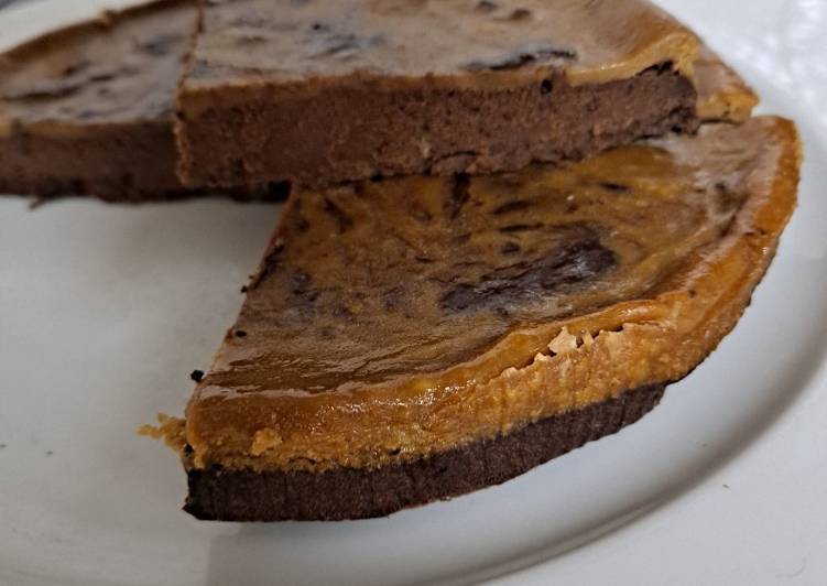 La Recette Pas à Pas Duo cheese cake brownie sans beurre