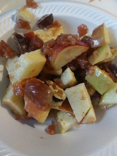 A picture of Cranberry Dressing on Apple Salad.