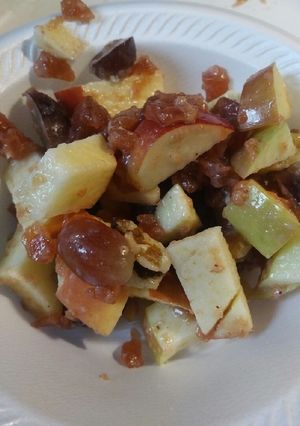 A picture of Cranberry Dressing on Apple Salad.