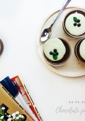 Foto resep Silk Chocolate Puding With Vanilla Sauce