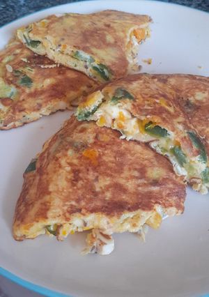 Una foto de Tortilla de zapallitos y choclo