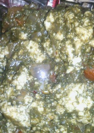 A picture of Shahi palak paneer.