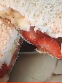 A picture of Cookies and strawberry banana sandwich.