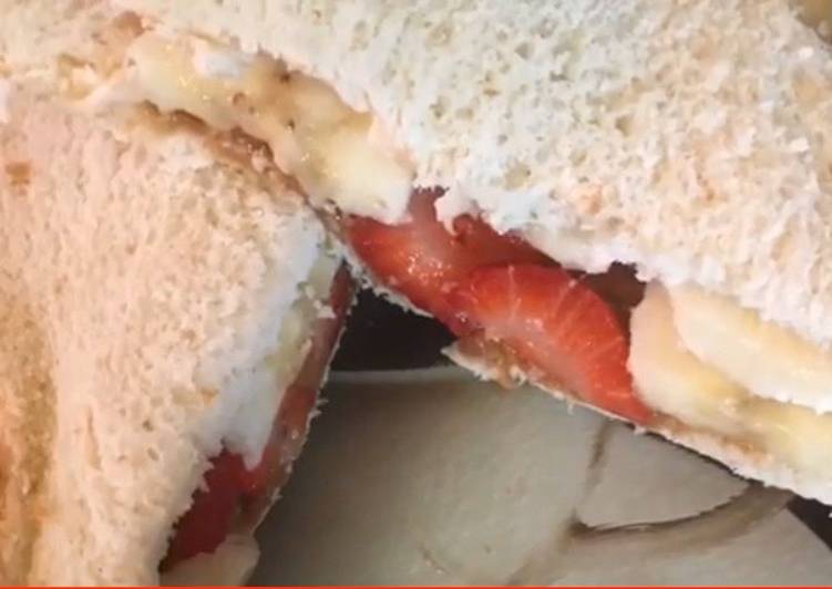 Cookies and strawberry banana sandwich