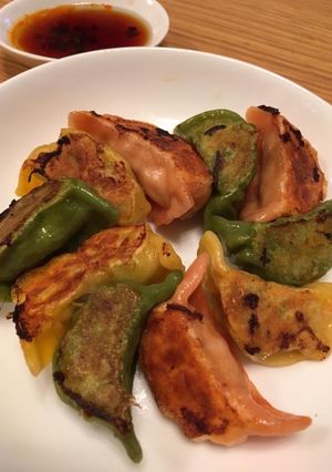 A picture of Colorful Japanese Gyoza Dumpling.