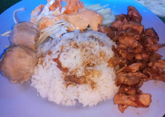 Ayam goreng saos teriyaki