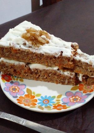 Una foto de Torta de zanahoria con avena 𓁉 cosecha de zanahoria